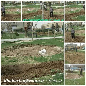 تصاویر آماده سازی مزار شهدای گمنام در نصیرآباد-باغستان
